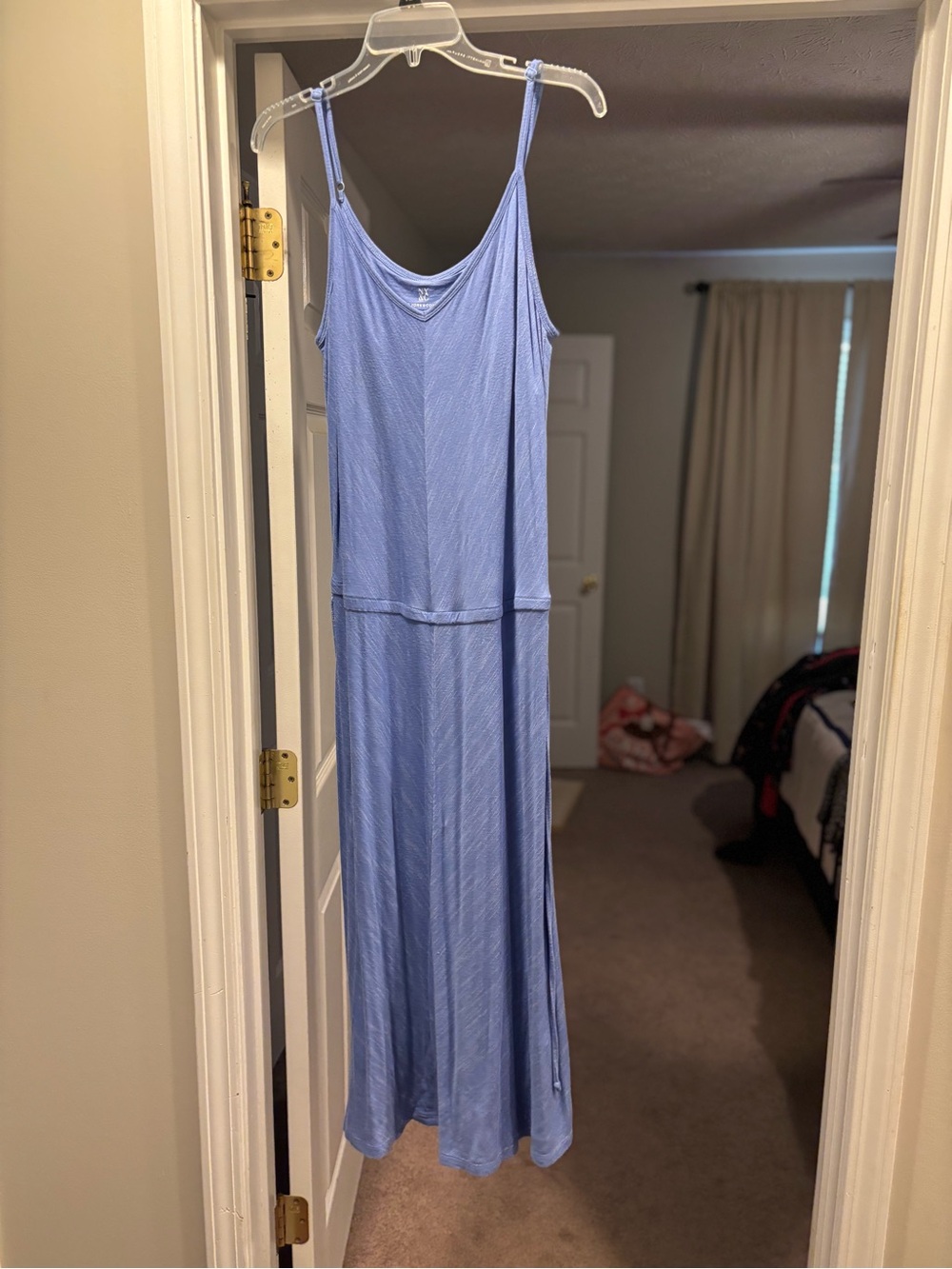 New York & Company Sky Blue Maxi Slip Dress